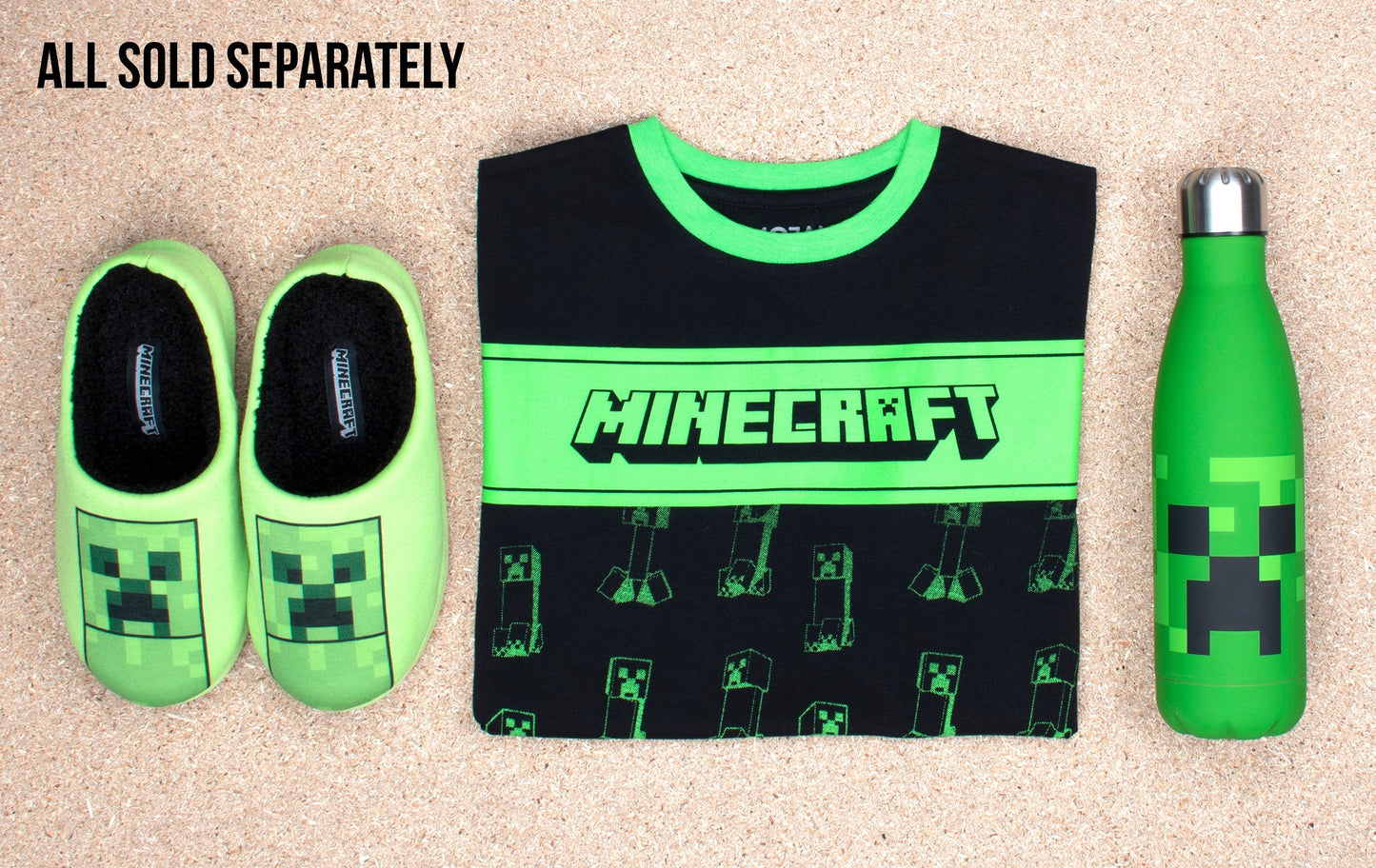 Minecraft Creeper T Shirt – noir & vert