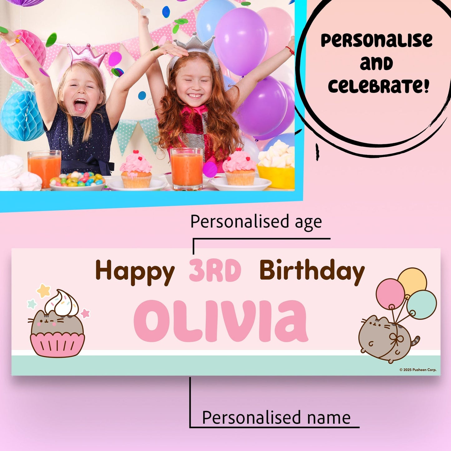 Bannière d’anniversaire – Pusheen for
