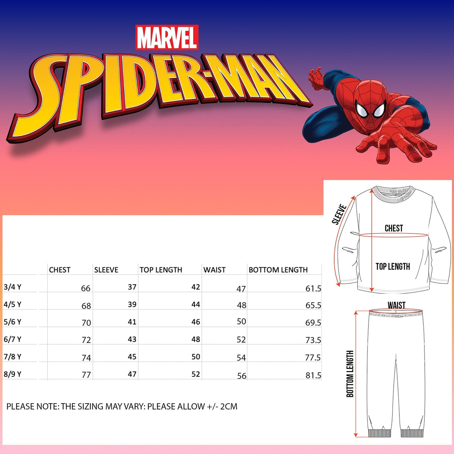 Marvel Spider-Man Christmas Pyjama- Dark bleu