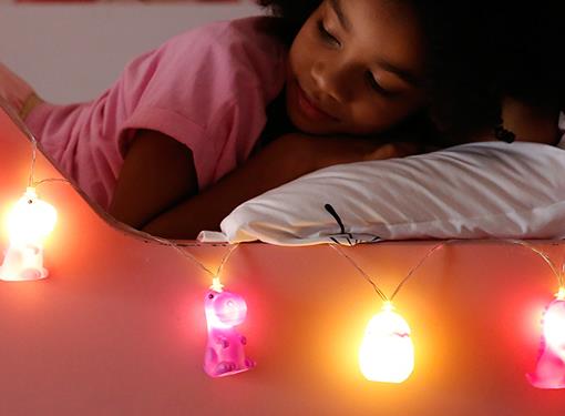 Guirlande Lumineuse Dinosaure Rose