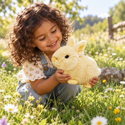 Peluches réalistes bébé lapin - Collection All About Nature