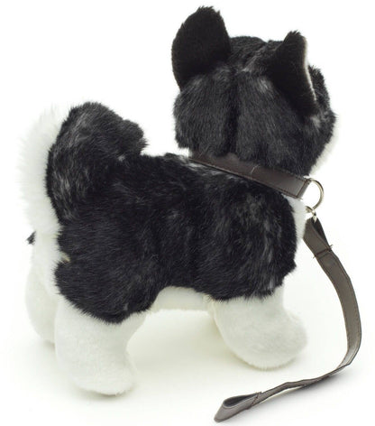 Peluche Chiot husky, debout avec laisse Uni Toys