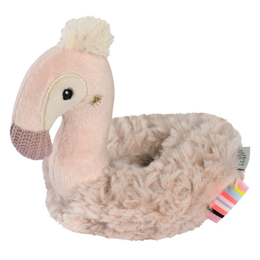 Anneau hochet flamant rose – 14 cm
