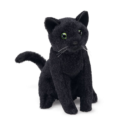 Marionnette à main Mini Chat Noir 8004/ Mini Chat Noir VE3 Folkmanis réaliste