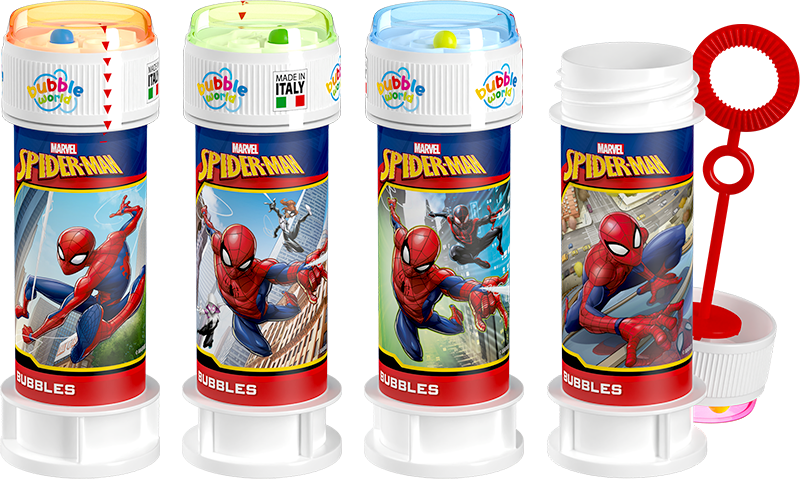 Coffret bulles de savon Spider-Man Marvel – Présentoir 36 flacons 60 ml Bubble World