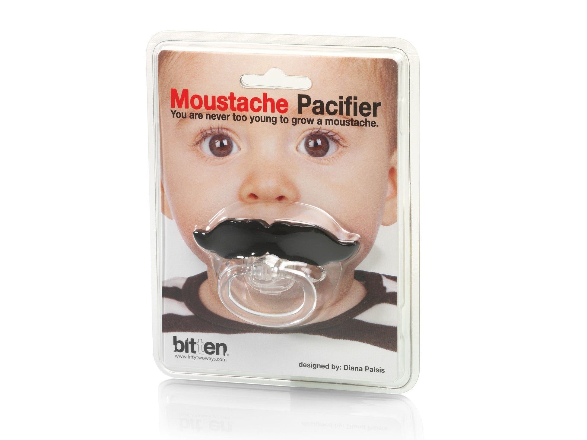Moustache Pacifier Bitten – Sucette original