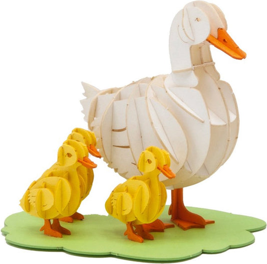 Modèle 3D en papier Famille d’oies