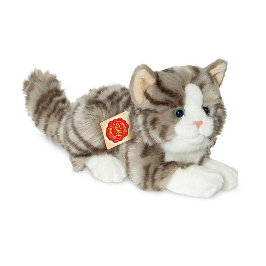 Peluche Chat couché gris