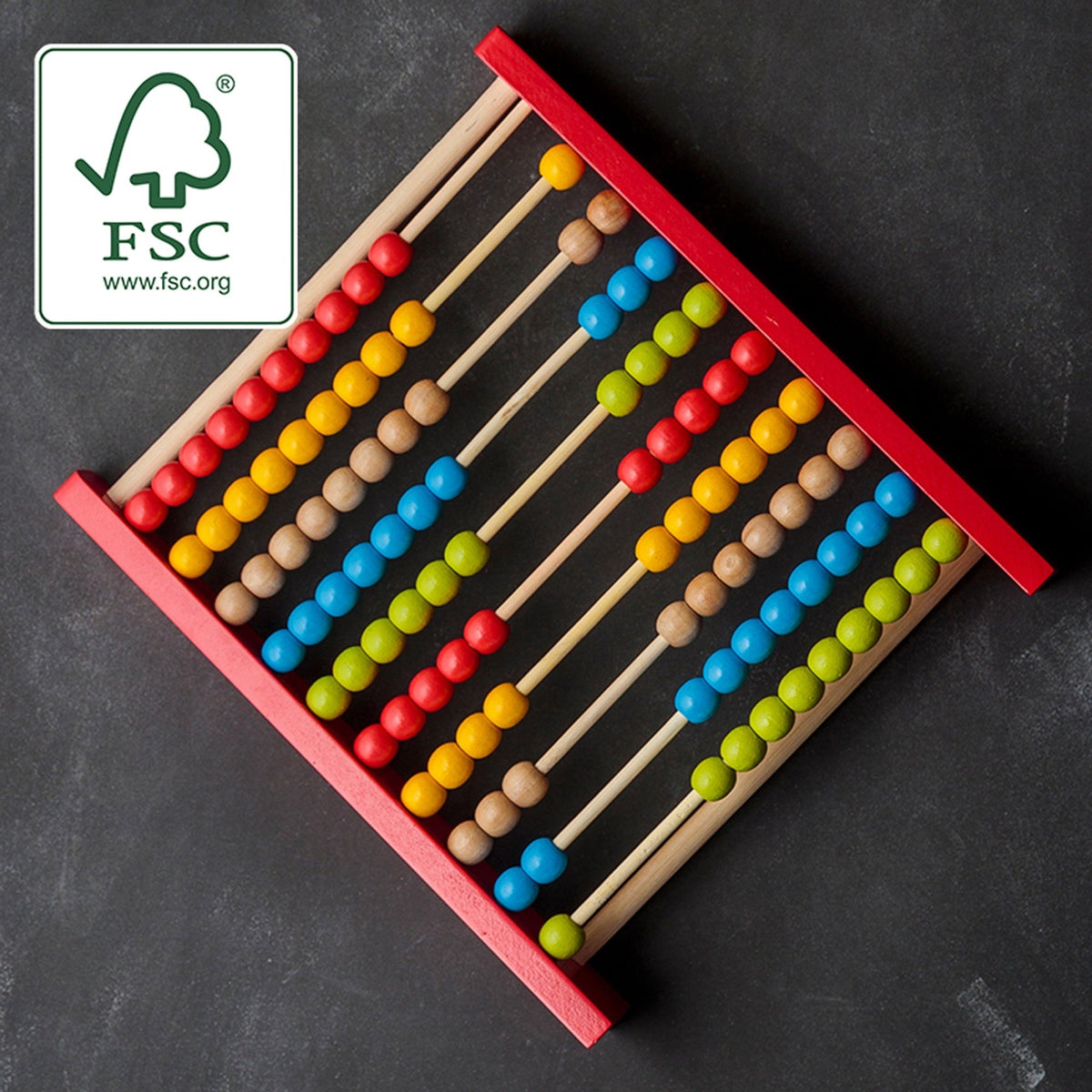 Boulier en Bois – 100 Perles