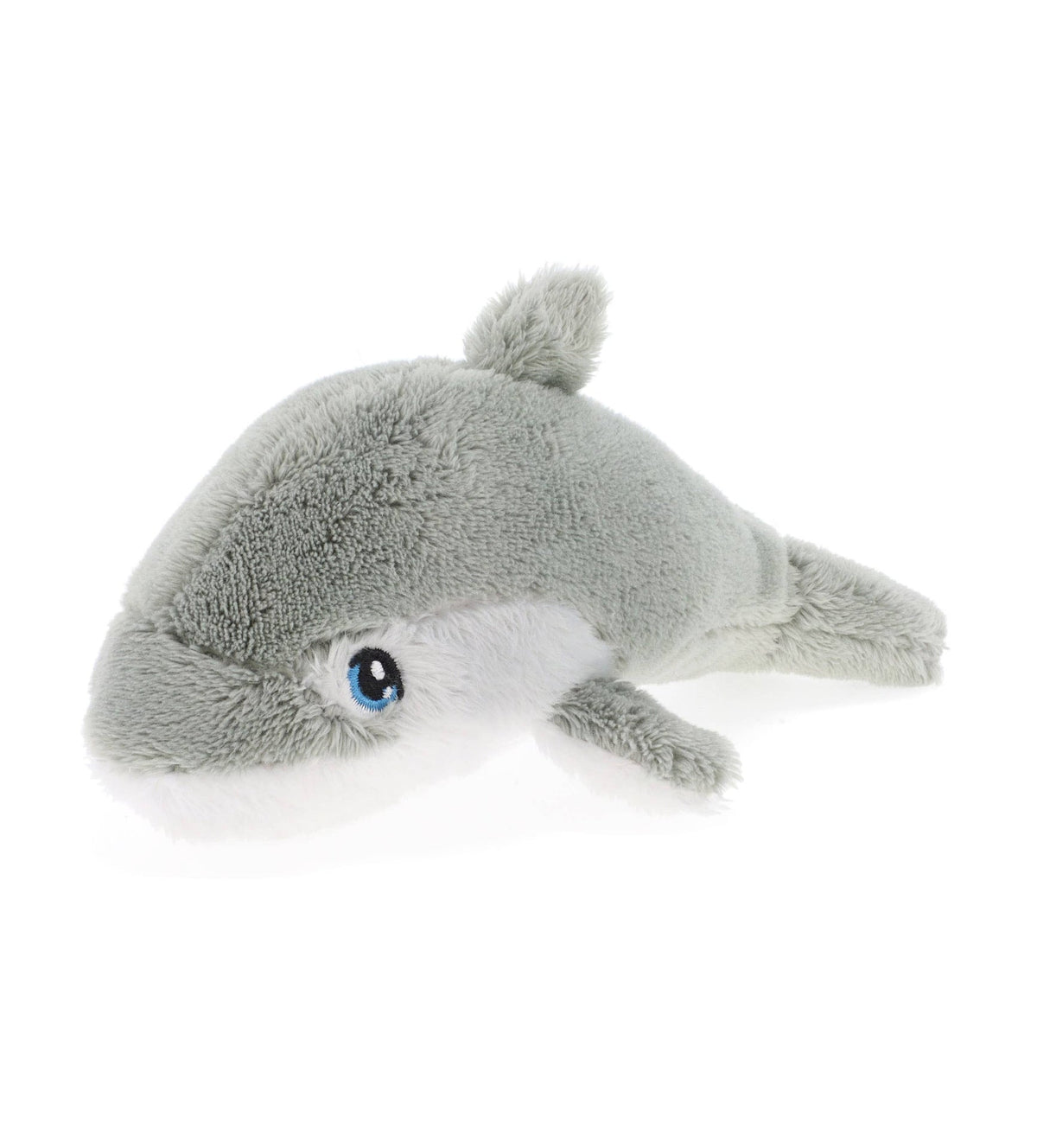 Mini peluche dauphin gris Keeleco Collectables 12 cm, vue de profil