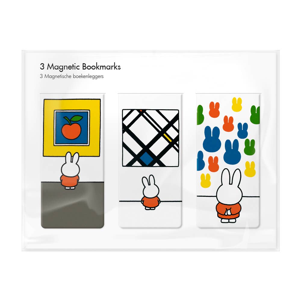 Marque-page magnétique, ensemble de 3, Miffy au musée