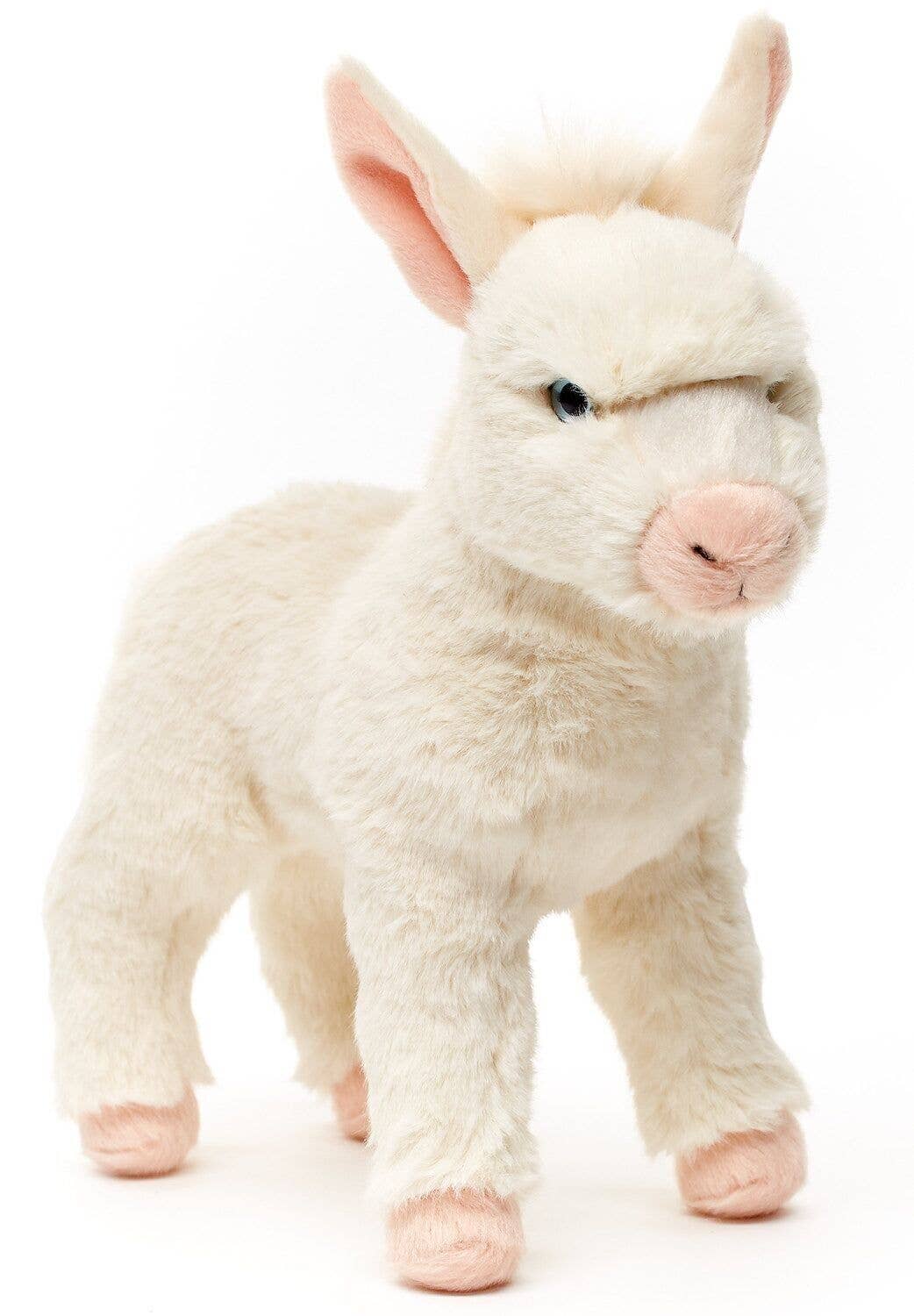 Peluche Âne Baroque Blanc, Debout