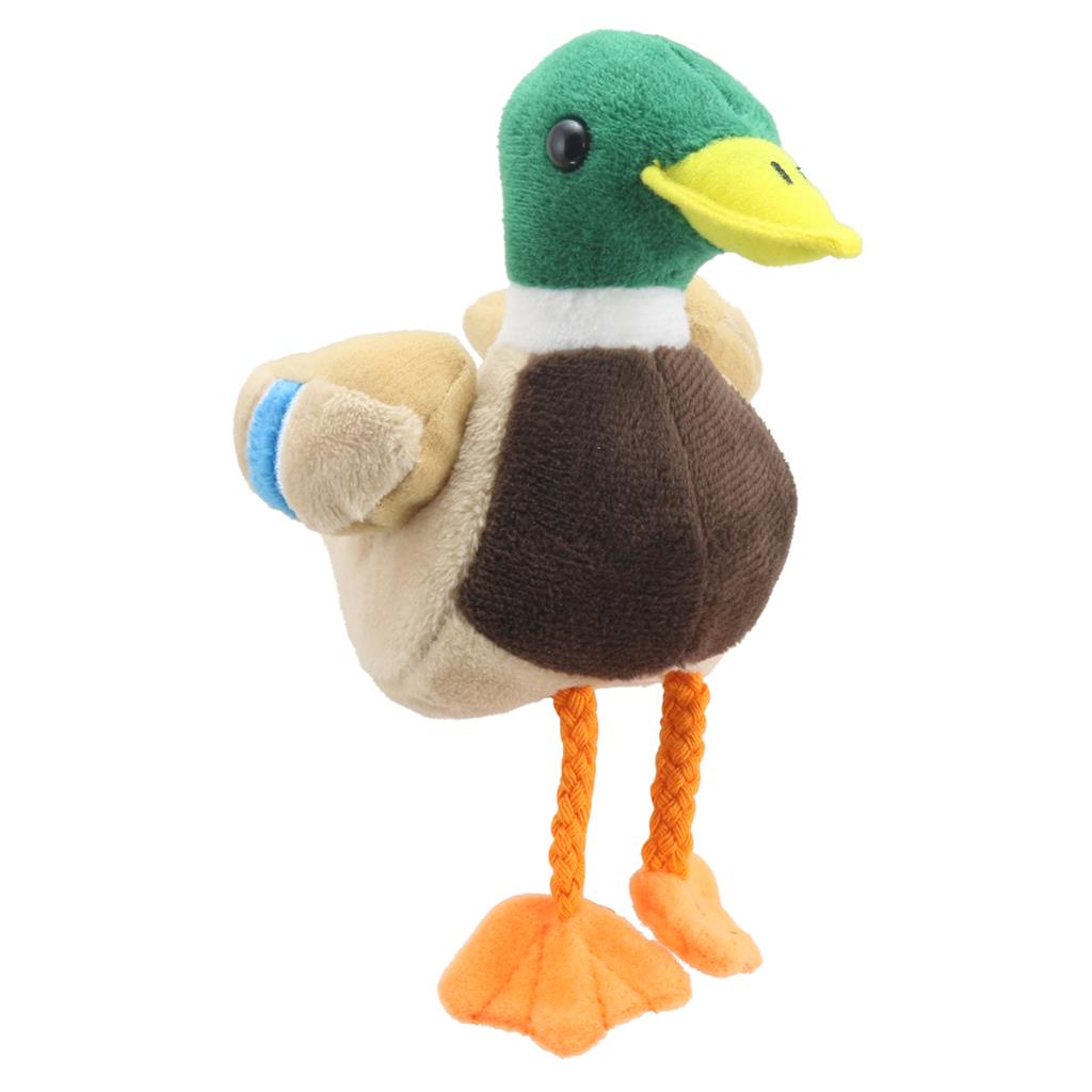 Peluche Canard colvert – Marionnette à doigts