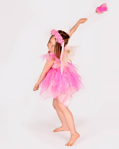 Robe féerique avec ailes+diadème+baguette 122-128 cl 6-8 ans