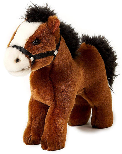Cheval, debout, brun (sans selle) - peluche Uni Toys