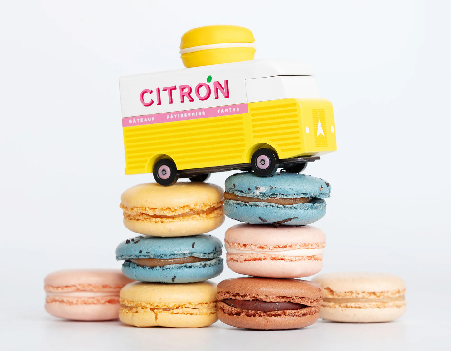 Camionette en Bois Candycar World - Van Macaron Citron