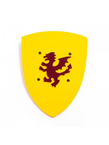 BOUCLIER KAMELOT JAUNE AVEC DRAGON L - KALID MEDIEVAL