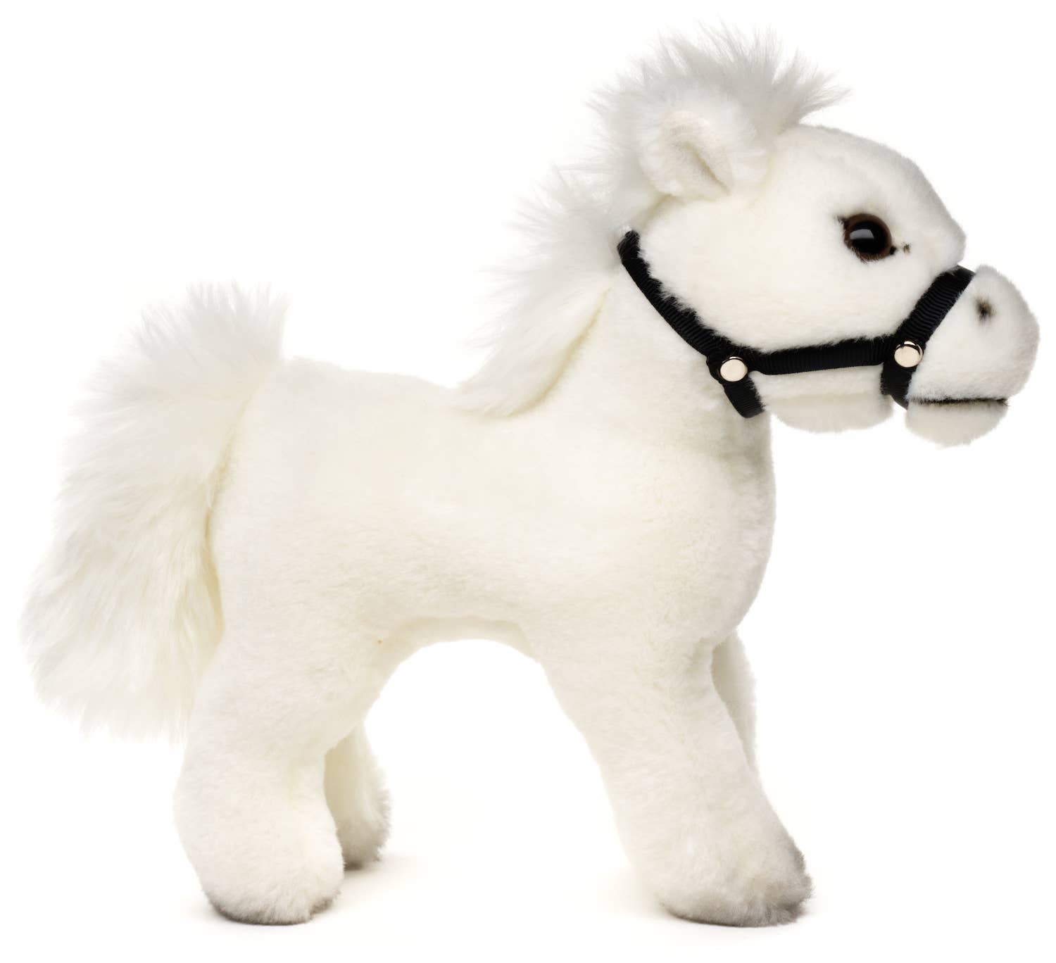 Cheval, debout, blanc (sans selle) - Peluche Uni Toys
