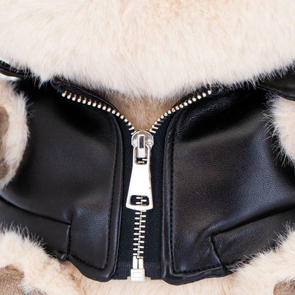 Peluche Hamster avec veste en cuir