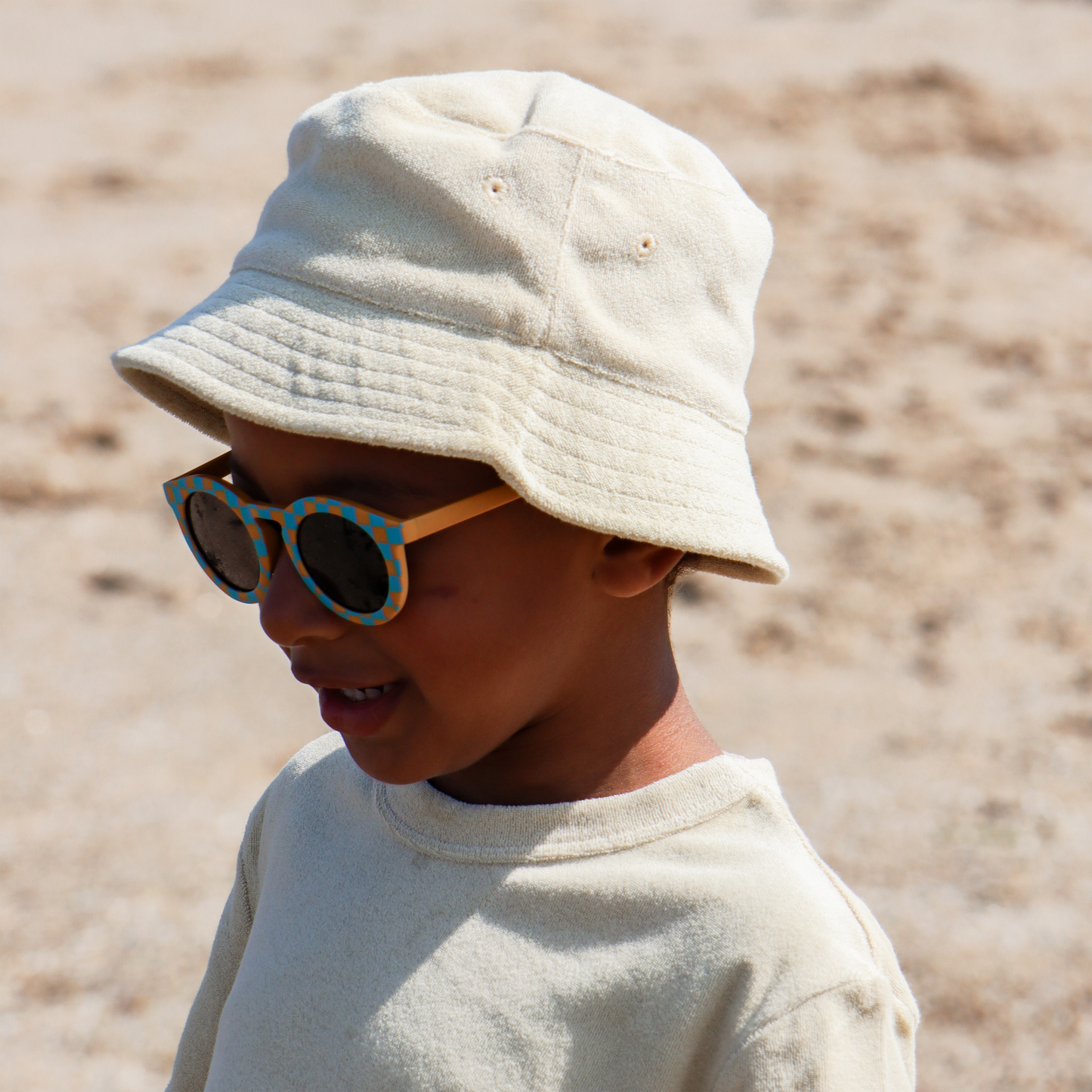 Lunettes de soleil Enfant Hop'Pop – CAT 3 – Matchy Vichy Bleu