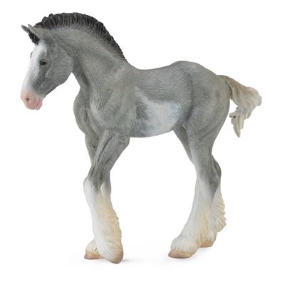 Collecta Chevaux (M): CLYDESDALE POULAIN BLUE ROAN 11x3x9,5cm