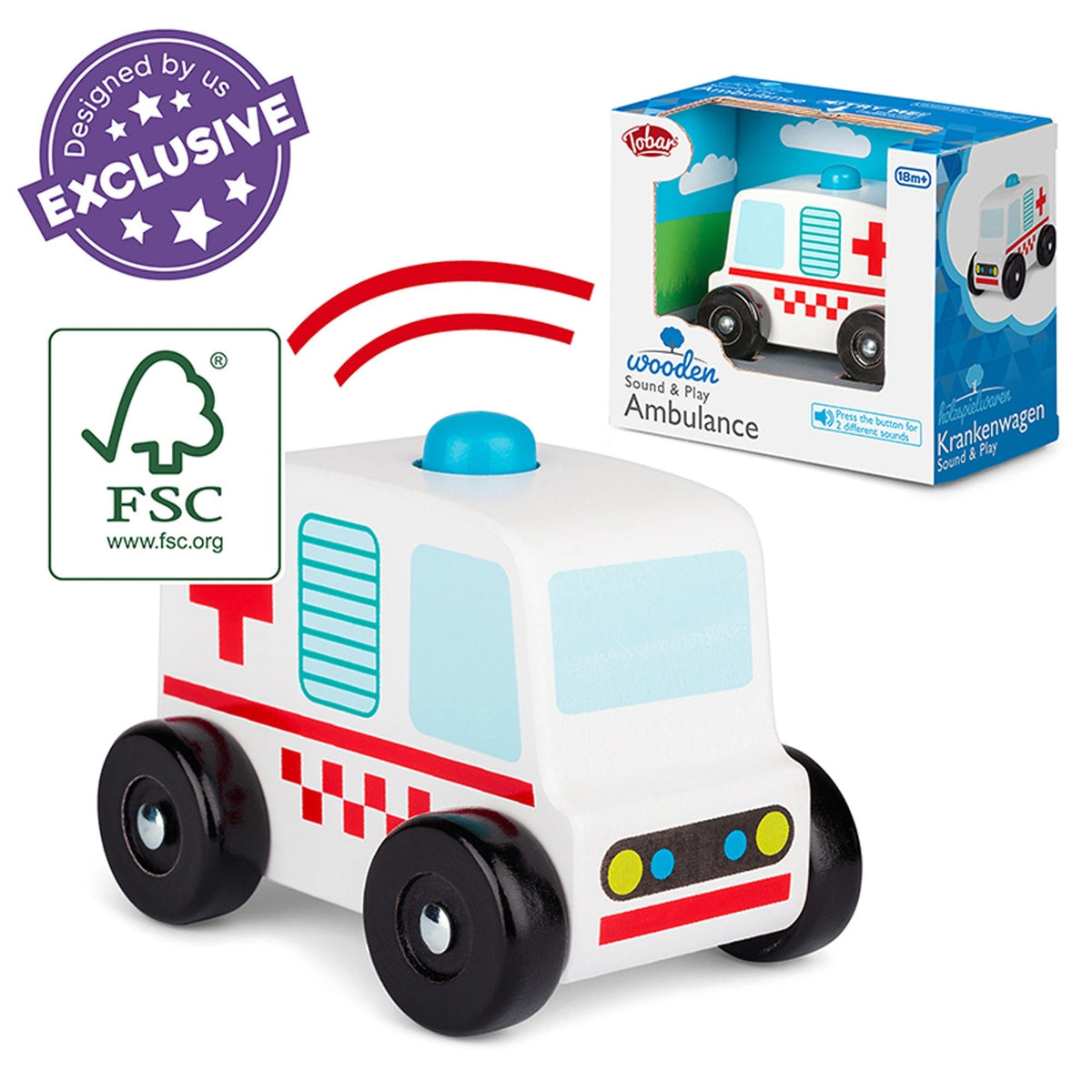Ambulance en Bois – Sound & Play