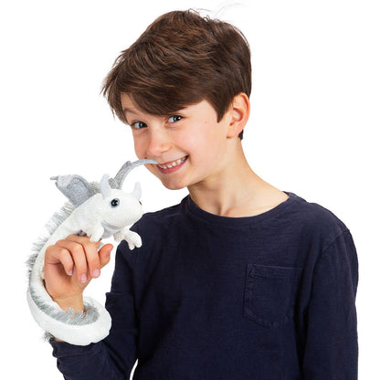 Marionnette à main Bracelet dragon blanc 3175/ Pearl Dragon Wristlet Folkmanis réaliste