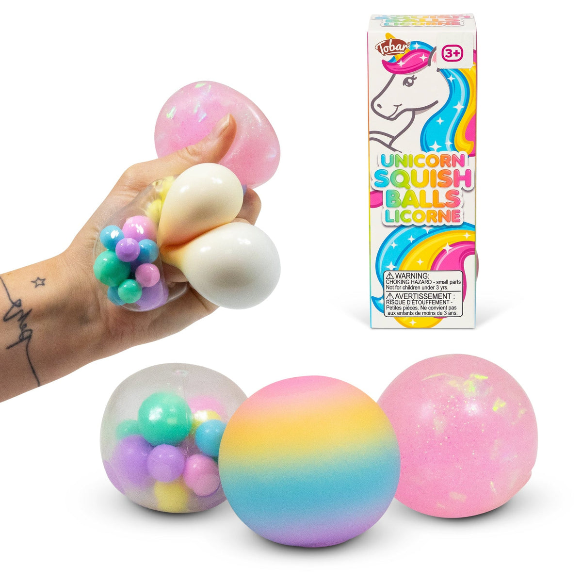 Scrunchems Licorne Diddy Squish Balls – Lot de 3