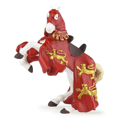 Figurine Cheval du roi Richard rouge