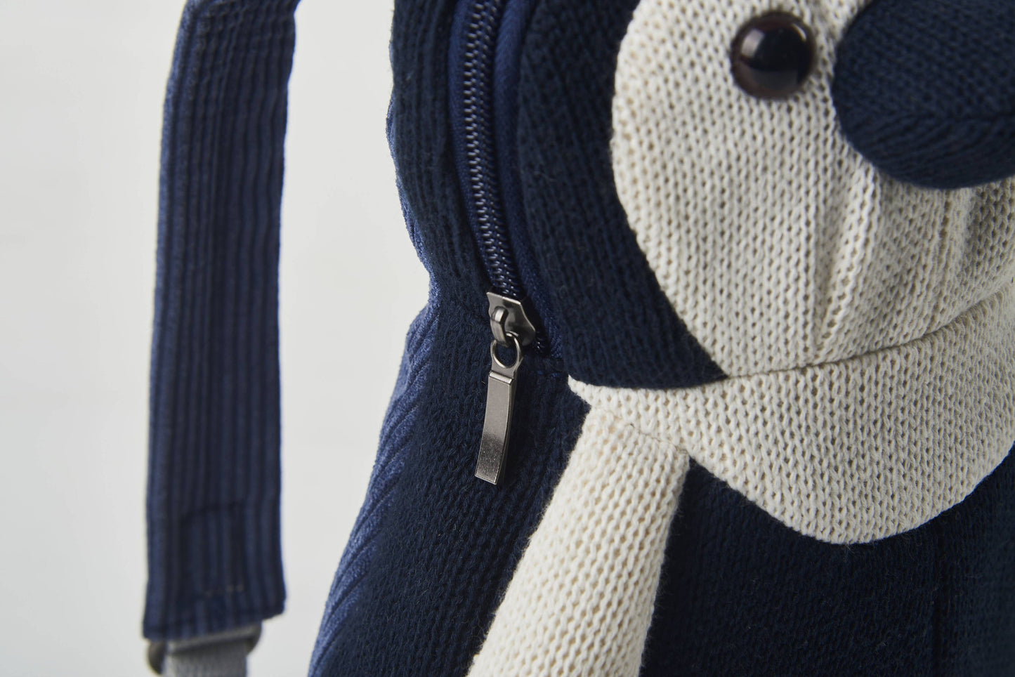 Sac à Dos Pingouin en Crochet – Bleu et Blanc