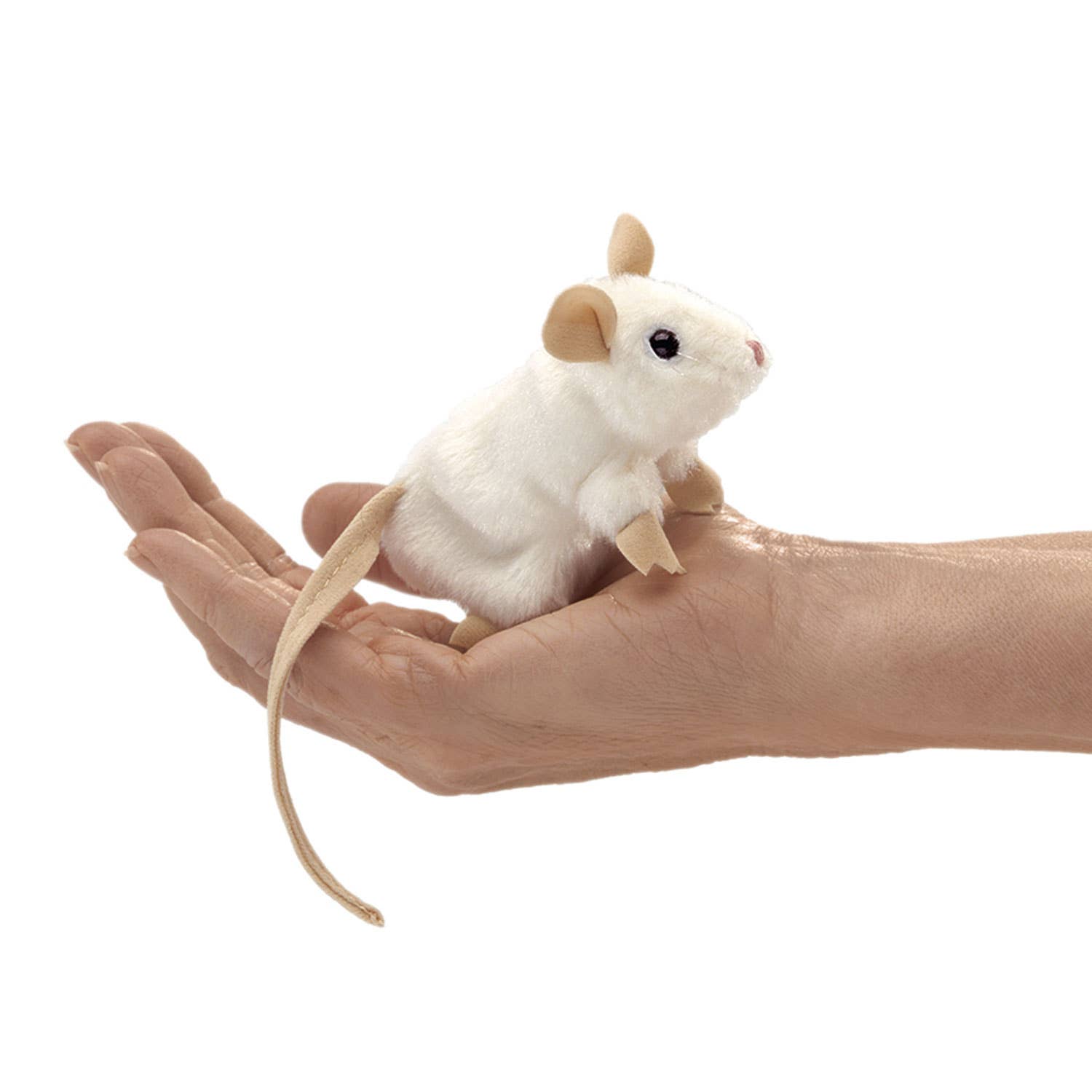 Marionnette à main Mini souris blanche 2776/ mini-souris blanche Folkmanis réaliste