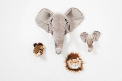 Mini Décoration Murale Peluche Têtes d'Animaux : Coffret Safari - Wild & Soft
