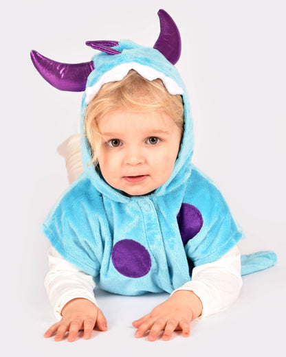 Cape Mini Monstre Bleu Taille 86-110 cm 1-4 ans
