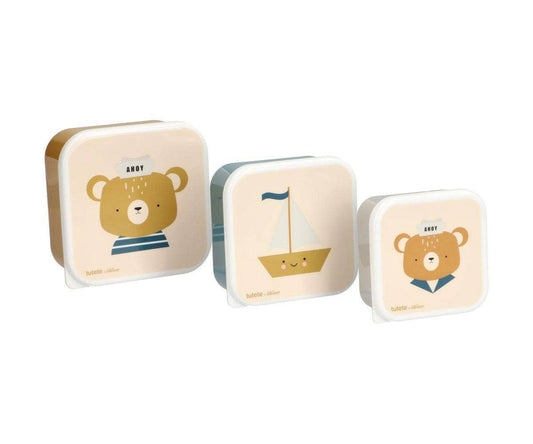3 boites dejeuner simon bear par eef lillemo