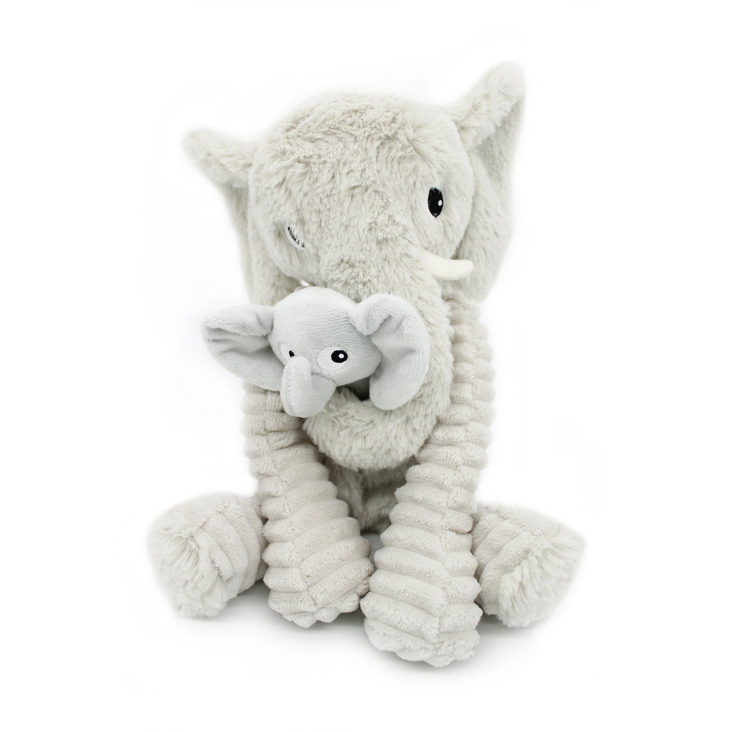 Peluche éléphant Dimoitou maman et son bébé gris clair – Les Ptipotos – vue 6