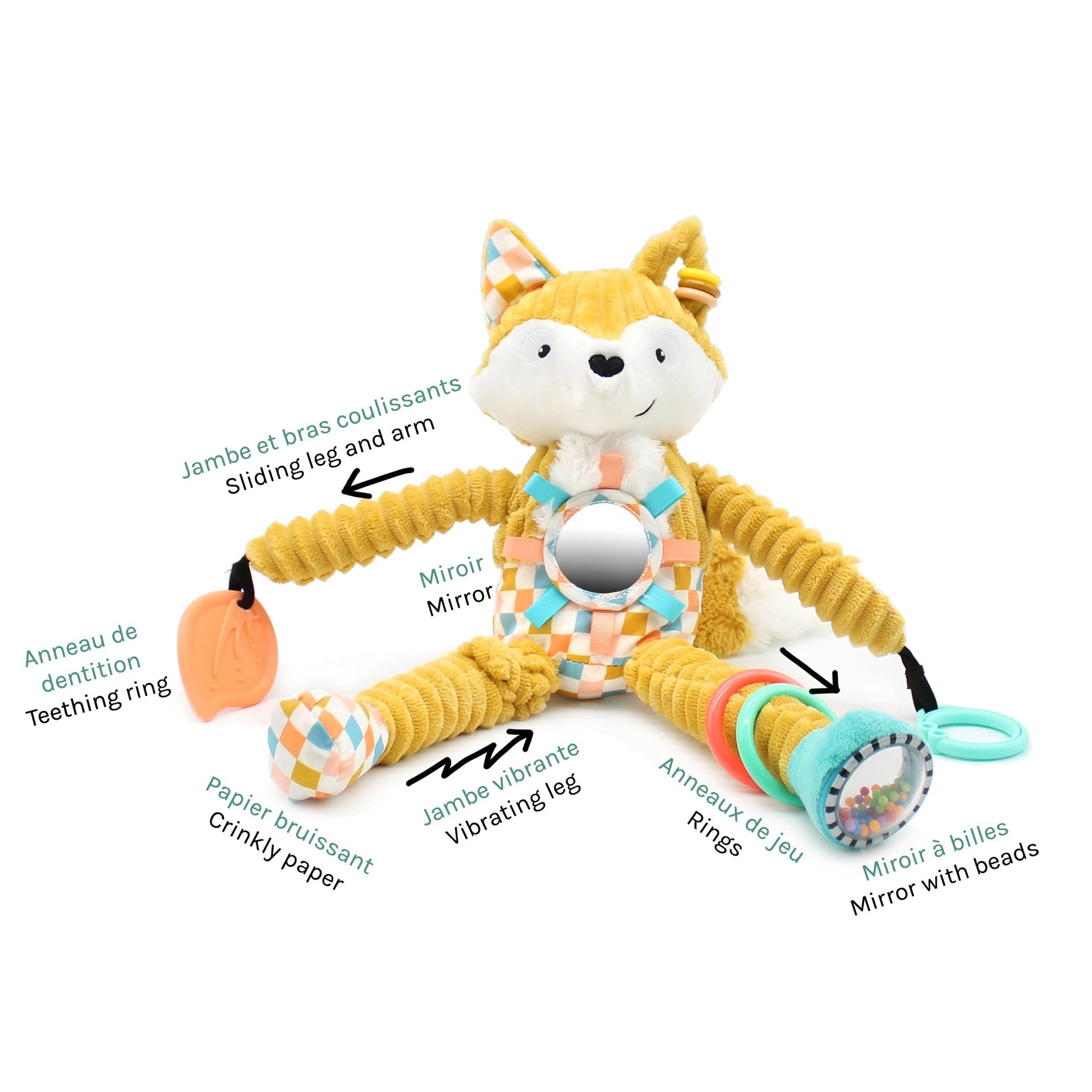 Peluche d'activités nomade Cyranos le renard – vue 6