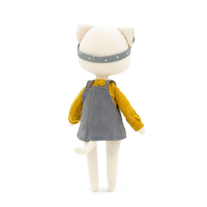 Peluche en coton, Cotti Motti, Christy le chat (30 cm) -0+