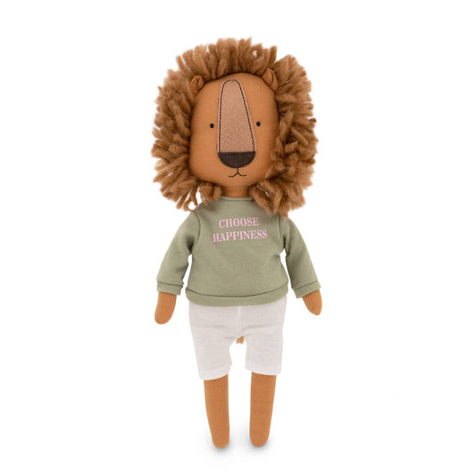 Peluche Simon le Lion : ensemble vêtement t-shirt vert et queue de sirène