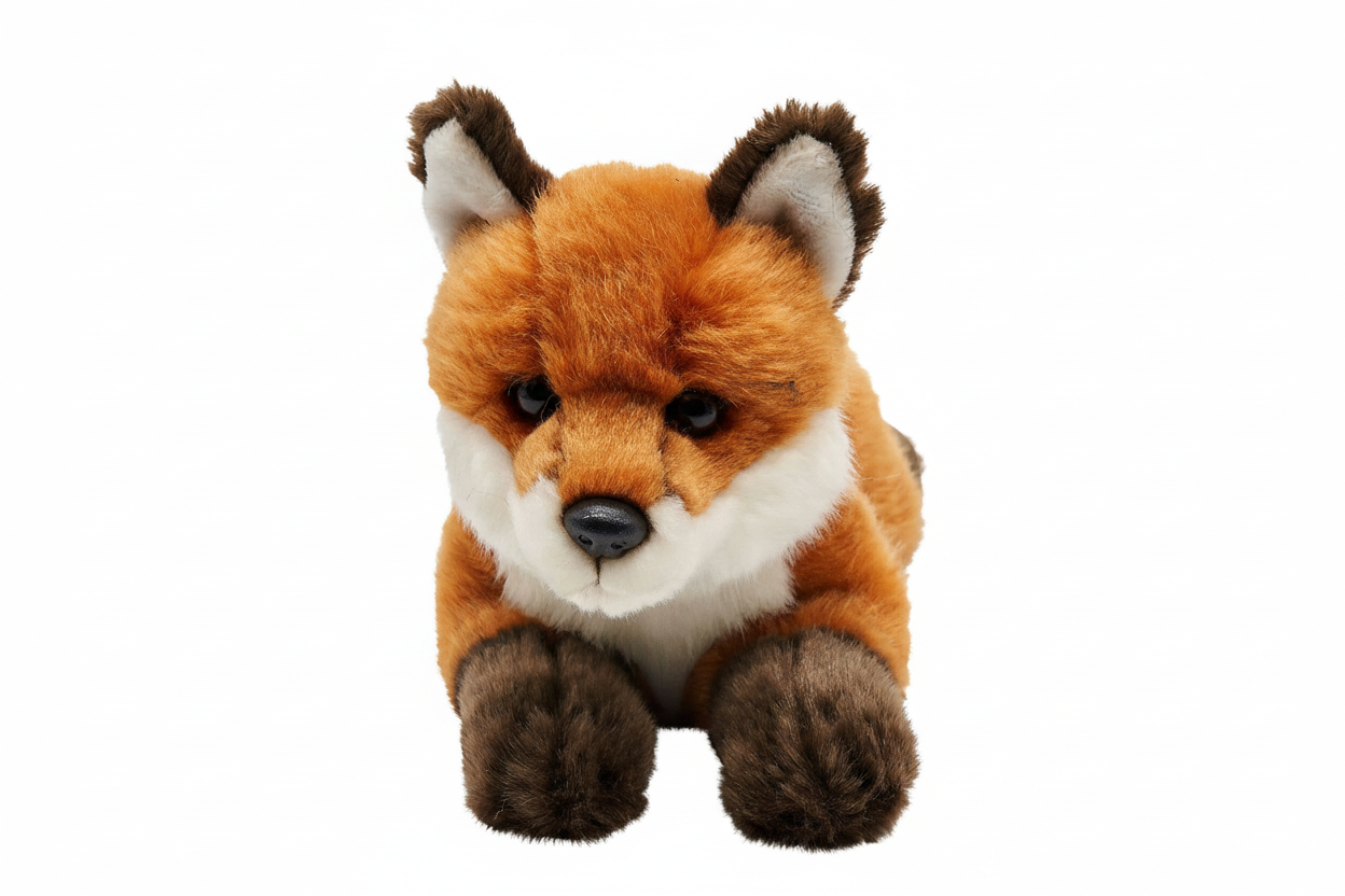 Peluche Renard roux couché