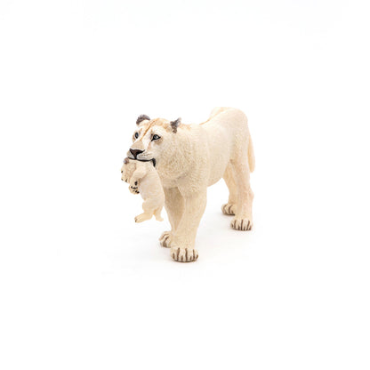 Figurine Lionne blanche avec lionceau