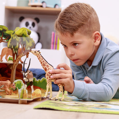 Figurine Girafe tête levée Papo - animal sauvage