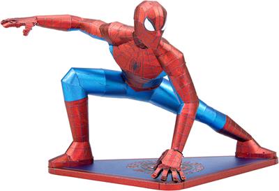 MetalEarth: MARVEL/SPIDER-MAN 16,2x7x9cm, maquette 3D en métal avec 3 feuilles, sur carte 12x17cm, 14+