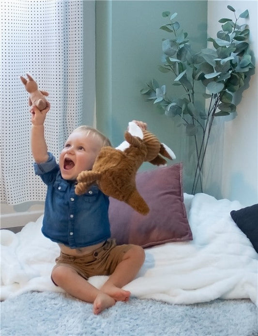 Peluche kangourou Allezou maman et son bébé cassonade – Les Ptipotos – vue 2