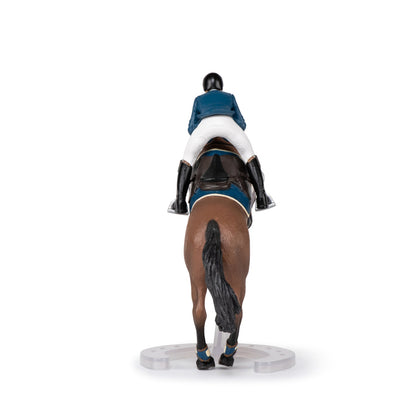 Figurine Cheval de saut d'obstacle et son cavalier