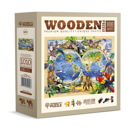 Puzzle - Carte du règne animal