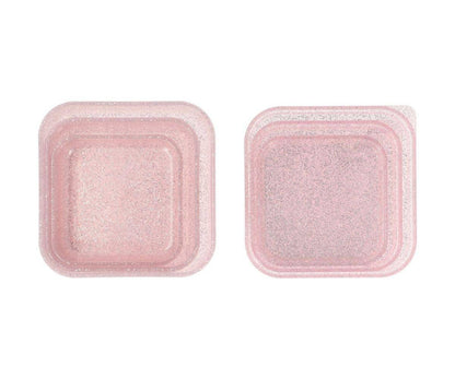 3 Boîtes Déjeuner Rose Pailleté