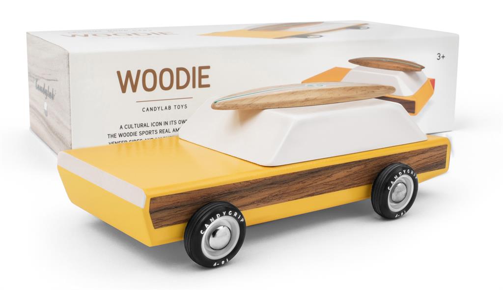Voiture en Bois Candycar World - Break avec Planche de Surf