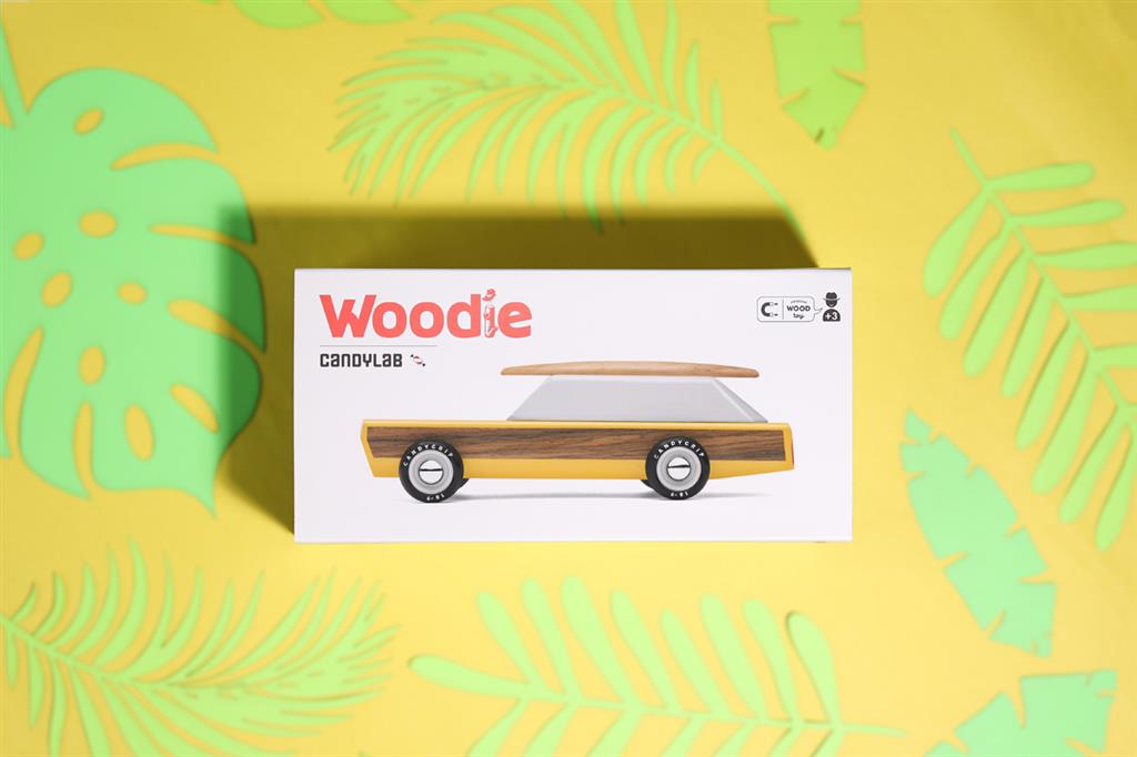 Voiture en Bois Candycar World - Break avec Planche de Surf