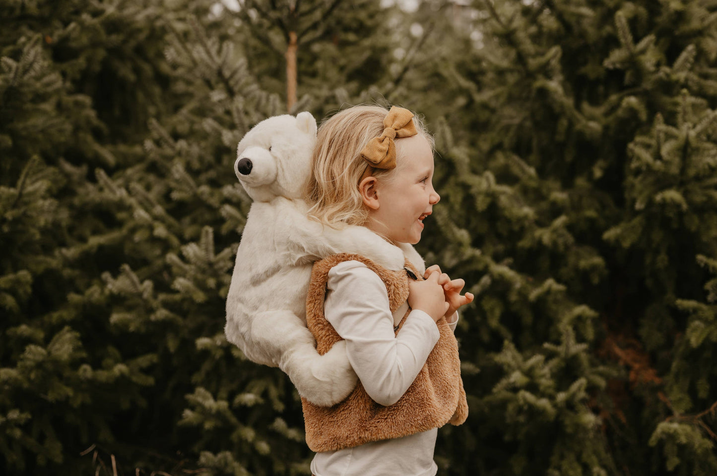 Sac à dos Peluche Enfant ours polaire