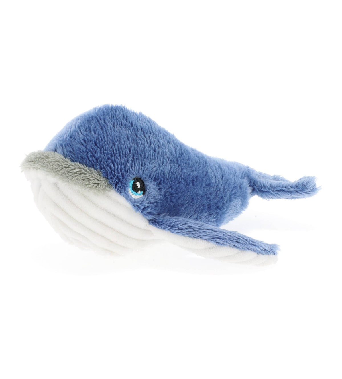 Mini peluche baleine bleue Keeleco Collectables 12 cm, vue de profil